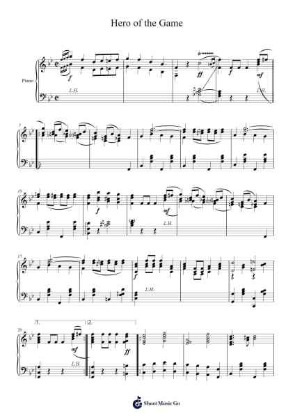 Hero of the Game Sheet Music by George L. Cobb-Arr.Jillmo Grantbott