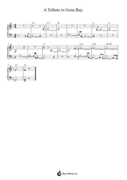 A Tribute to Gene Ray Sheet Music by Unknown author-Arr.Sampcon Mevans