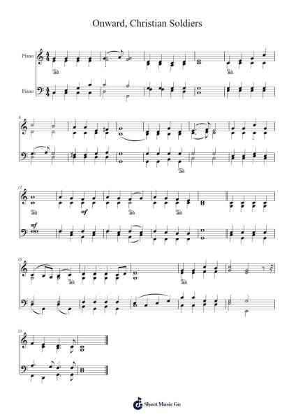 Onward, Christian Soldiers 樂譜由 Arthur S. Sullivan - 編曲 Dempron Jacbess