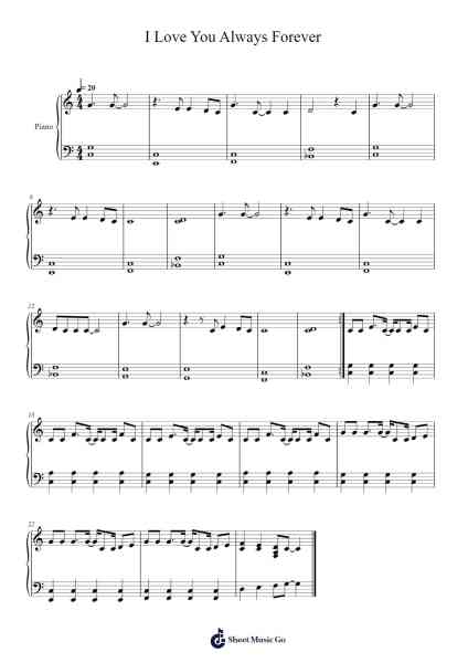 I Love You Always Forever Sheet Music by Donna Lewis-Arr.Moisham Whcky