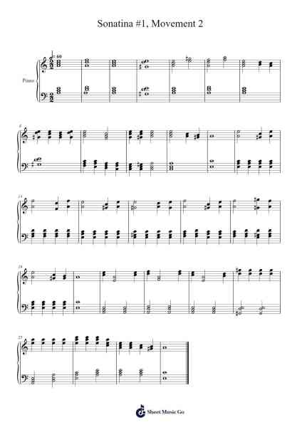 Sonatina #1, Movement 2 Sheet Music by Conor Thompson-Arr.Dobing