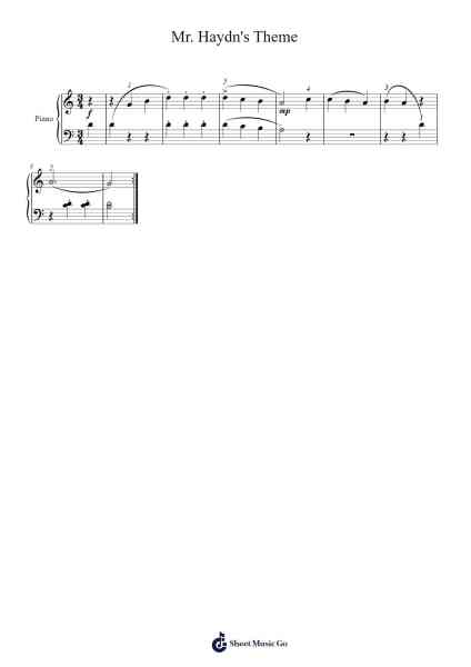 Mr. Haydn's Theme Sheet Music by Elliot Goldenthal-Arr.Stonelian Chantham
