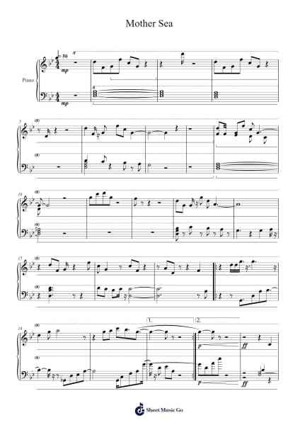 Mother Sea Sheet Music by Kohei Tanaka/Shirou Hamaguchi-Arr.Dulshall