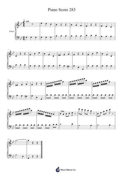Piano Score 283 Sheet Music by juhtshgtdhgdfh-Arr.Lancedick