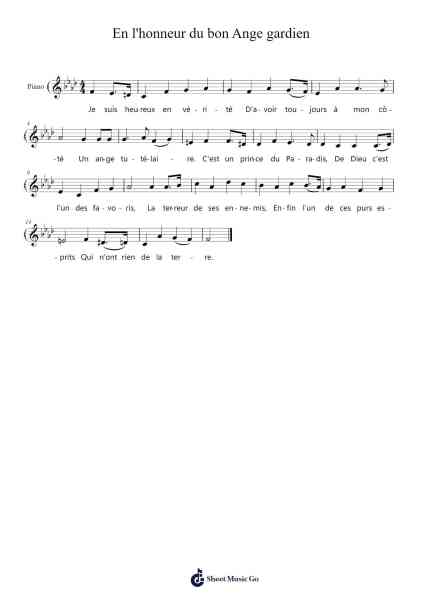 En l'honneur du bon Ange gardien Sheet Music by Lopeare-Arr.Buckchad