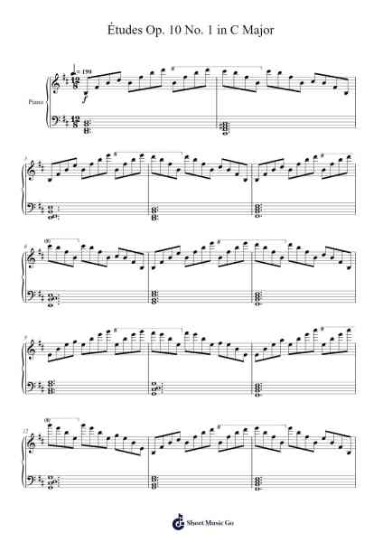 Études Op. 10 No. 1 in C Major Sheet Music by Frédéric Chopin-Arr.Nyroy Vebe