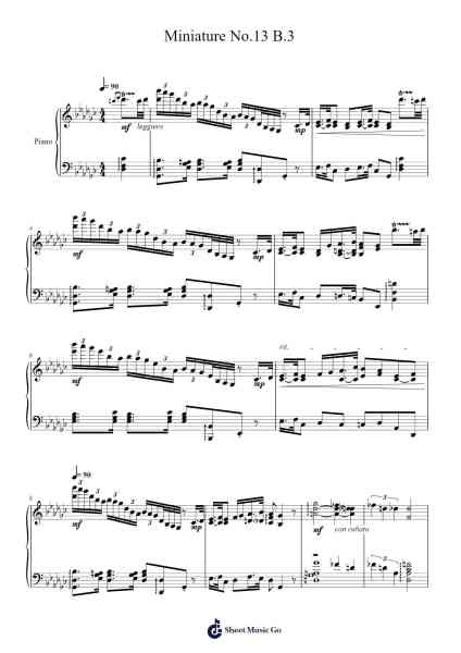 Miniature No.13 B.3 Sheet Music by Pricerhys-Arr.Fordlome