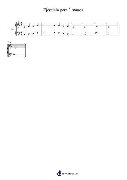 Ejercicio para 2 manos Sheet Music by MarcelaGzz-Arr.Odefred