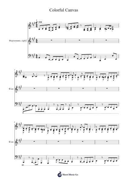 Colorful Canvas Sheet Music by Sumire Uesaka-Arr.Viten Sun