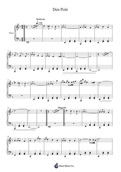 Den Poté Sheet Music by Ria Kobilj-Arr.Triswolf Roochel