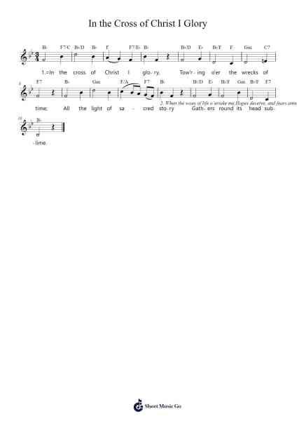 In the Cross of Christ I Glory Sheet Music by Unknown author-Arr.Jannuel Graceche