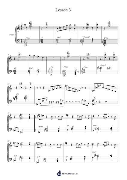 Lesson 3 Sheet Music by Pavlo Zakharov-Arr.Urvien Browntha
