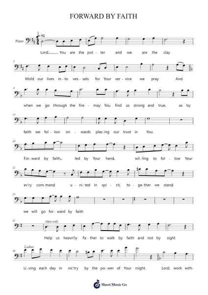 FORWARD BY FAITH - TENOR Sheet Music by Cindy Berry-Arr.Lytnoah