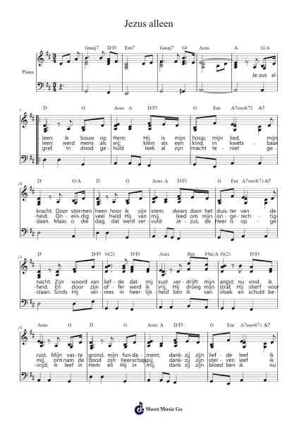 Jezus alleen Sheet Music by -Arr.Orence