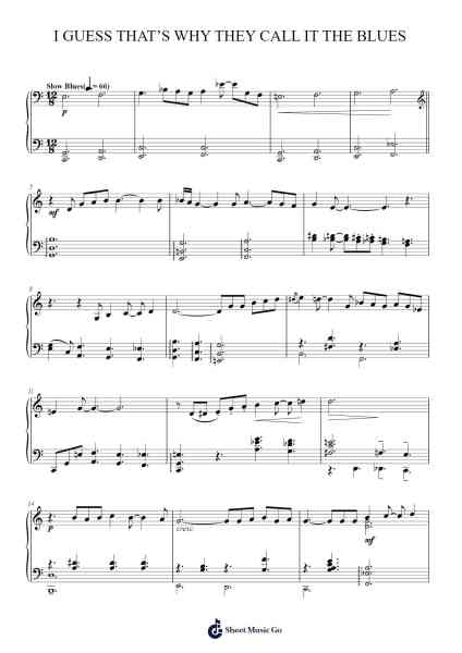 I Guess That's Why They Call It the Blues Sheet Music by Elton John-Arr.Gemgene
