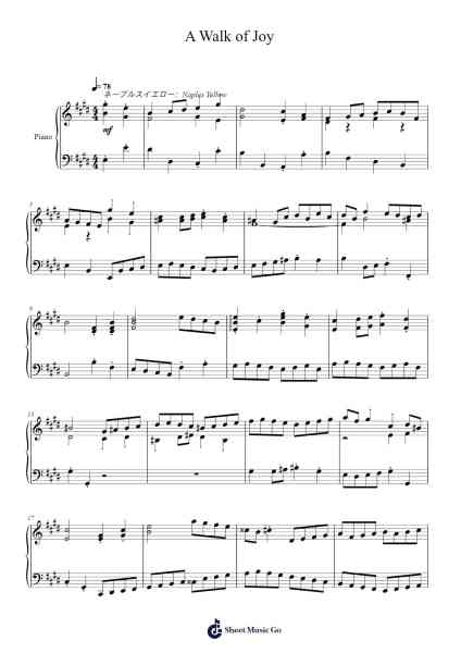 A Walk of Joy Sheet Music by Toursbur-Arr.Crodre Kipqe