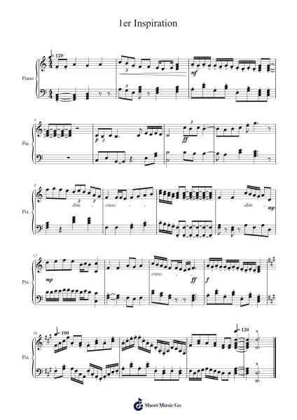 1er Inspiration Sheet Music by Tom Kindermans-Arr.Pulip