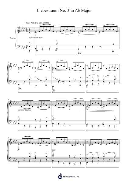 Liebestraum No. 3 in A♭ Major Sheet Music by Franz Liszt-Arr.Taykin Wertor