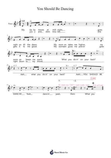 You Should Be Dancing Sheet Music by Bee Gees-Arr.Calbrown Yertate