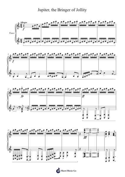 The Planets, Op. 32: IV. Jupiter, the Bringer of Jollity Sheet Music by Gustav Holst-Arr.Hartkeats