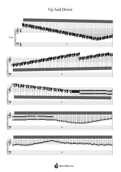 Up And Down Sheet Music by -Arr.Viriah