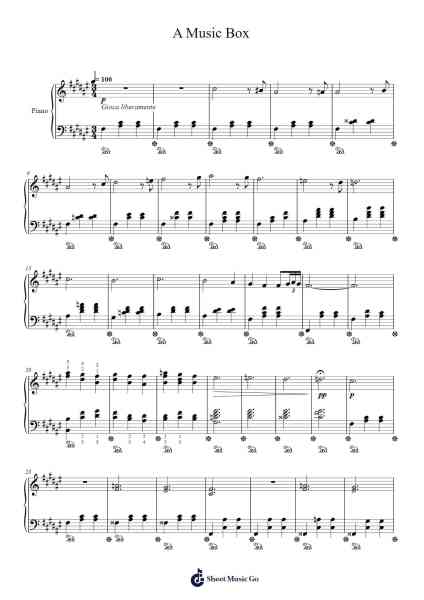A Music Box Sheet Music by Luke Yeakel-Arr.Cusnow Noahlis
