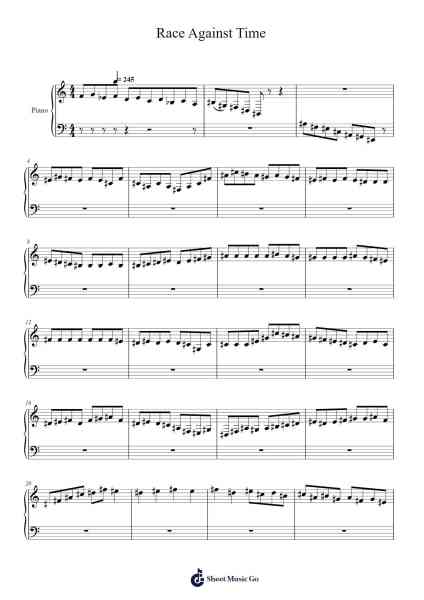 Race Against Time Sheet Music by Dhruv Anand Kulkarni-Arr.Pocent