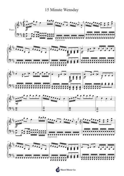 15 Minute Wensday Sheet Music by maczor2605-Arr.Florid Brylan
