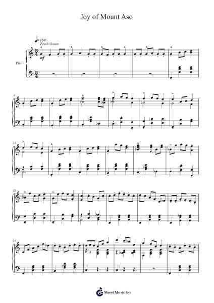 Joy of Mount Aso Sheet Music by Toursbur-Arr.Jersharp