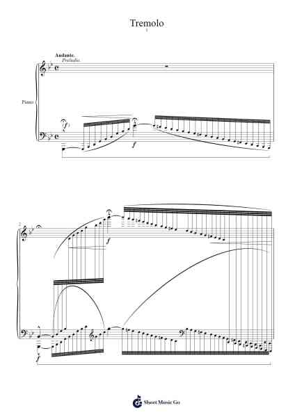 Études d'exécution transcendante d'après Paganini: Tremolo (S. 140-1) 乐谱由 Franz Liszt - 编曲 Vicpe Cumie