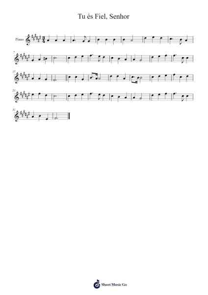Tu és Fiel, Senhor Sheet Music by undefined-Arr.Chestom