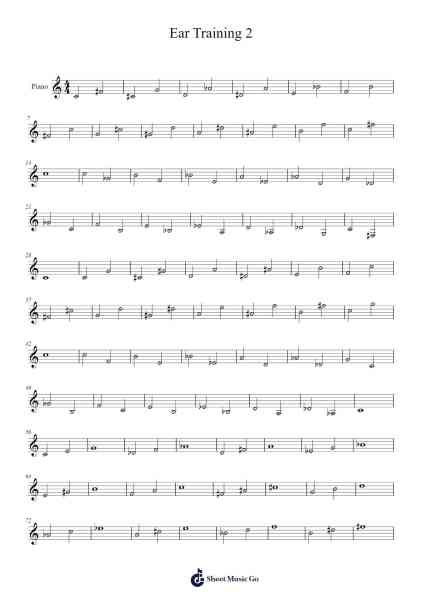 Ear Training 2 Sheet Music by Foxfinn Ltodd-Arr.Dawnbian Sherqe