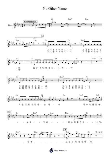 No Other Name Sheet Music by Planetshakers-Arr.Reyblume Poundtor