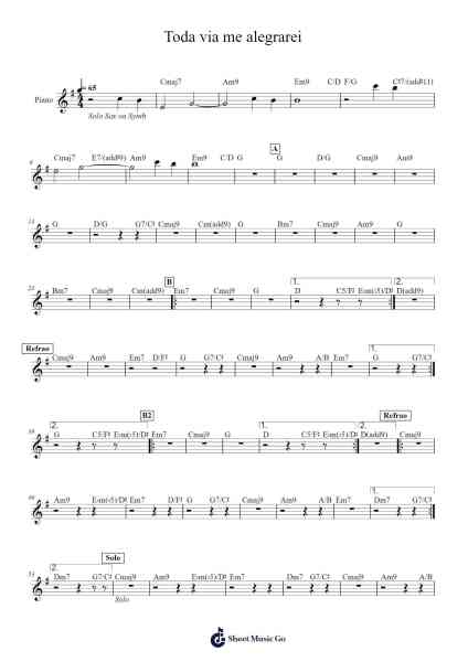 Toda via me alegrarei Sheet Music by ADVEC-Arr.O'Camy Huttsibyl