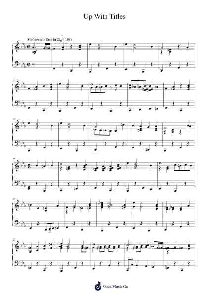 Up With Titles Sheet Music by Michael Giacchino-Arr.Rhysgel Dilcooke