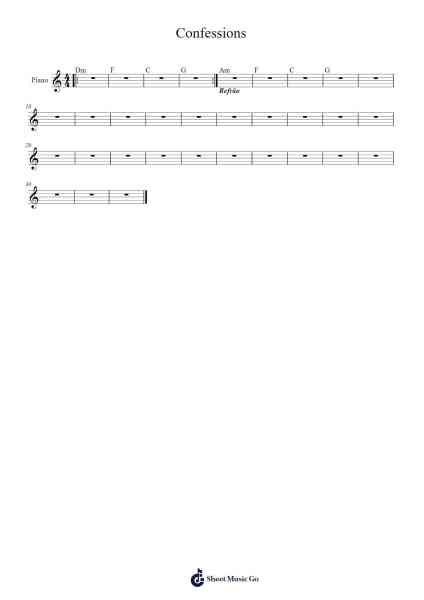 Confessions Sheet Music by -Arr.Huxdia