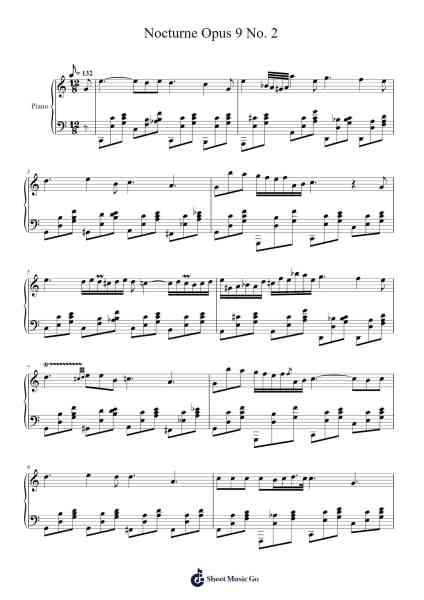 Nocturne Opus 9 No. 2 Sheet Music by agastyaveluri-Arr.Cookqe