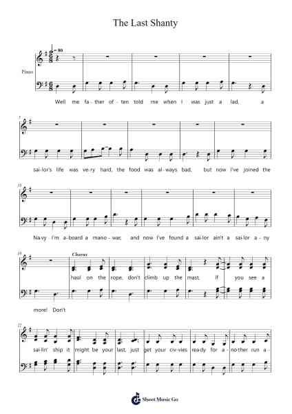 The Last Shanty Sheet Music by Tom Lewis-Arr.Jesret