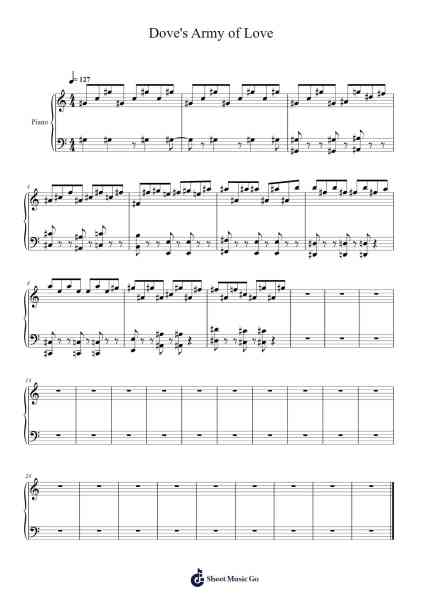 Dove's Army of Love Sheet Music by Jacob Fred Jazz Orchestra-Arr.Jenrene Fares