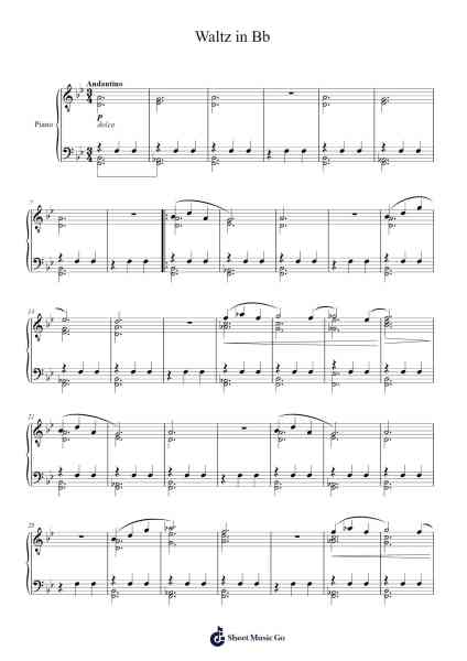 Waltz in Bb Sheet Music by John Mullineux-Arr.Joypoe Willze