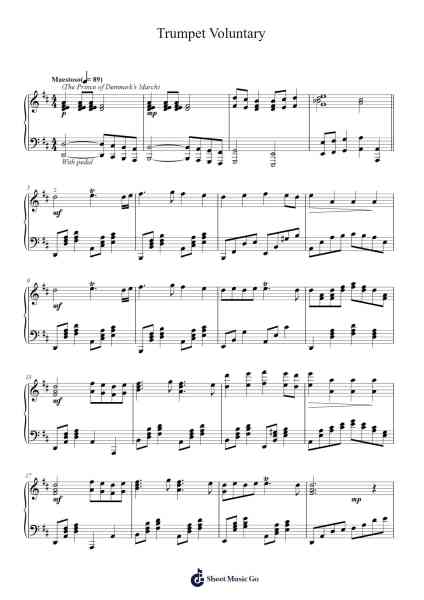 Trumpet Voluntary in D Major Sheet Music by Jeremiah Clarke-Arr.Mondlius
