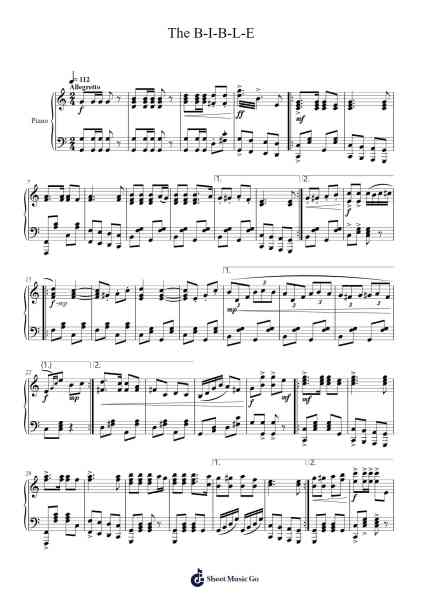 The B-I-B-L-E Sheet Music by Zangsoll-Arr.Lengiles Kathgen