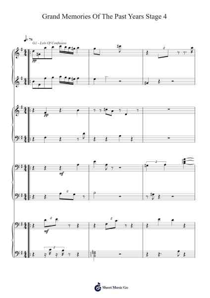 Grand Memories Of The Past Years Stage 4 Sheet Music by Caescott-Arr.Dougvid Gasrias