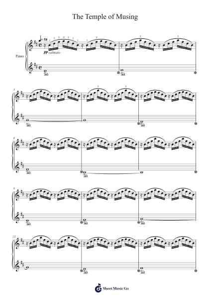 The Temple of Musing Sheet Music by Bartosz Popiela-Arr.Chrisboyd Crosean