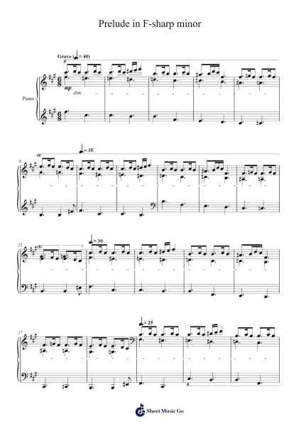 Prelude in F-sharp minor Sheet Music by Campleign Eli-Arr.Kentnice Dalnoah