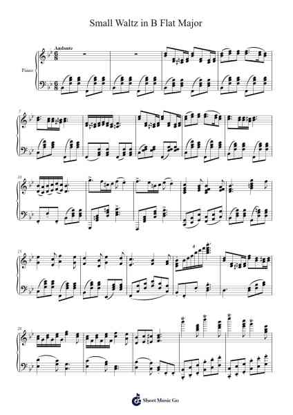 Small Waltz in B Flat Major Sheet Music by -Arr.Kepmill Rexbloor