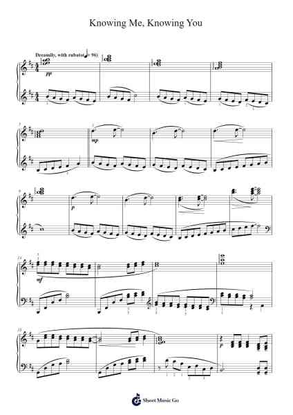 Knowing Me, Knowing You Sheet Music by ABBA-Arr.Stoweberg