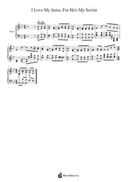 I Love My Jesus, For He's My Savior Notenblatt von Isaac Watts-Arr.Jendine