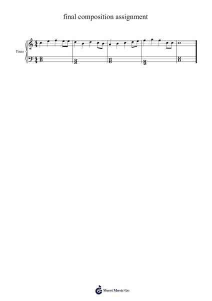 final composition assignment Sheet Music by Kayla Gonzalez-Arr.Philley Mabna