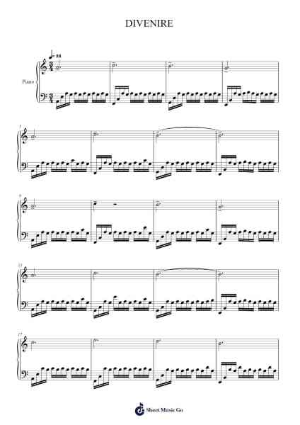 DIVENIRE Notas de música por Cristian Ospina-Arr.Leoduke Hodwey
